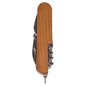 Wooden 8-Function Multi-Tool Pocket Knife